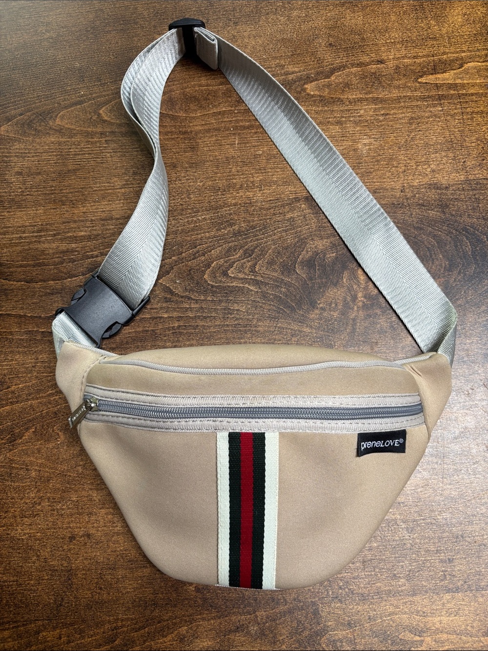 Prenelove Belt Bag with Red & Green Stripe